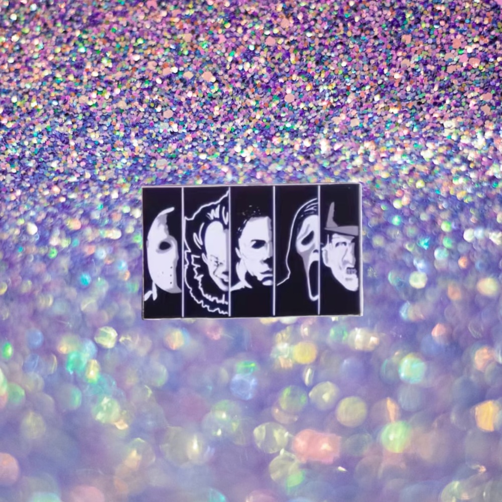 FAMOUS HORROR MOVIE KILLERS PIN